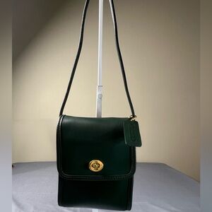 Coach Scooter Bag 9893 bottle green leather vintage